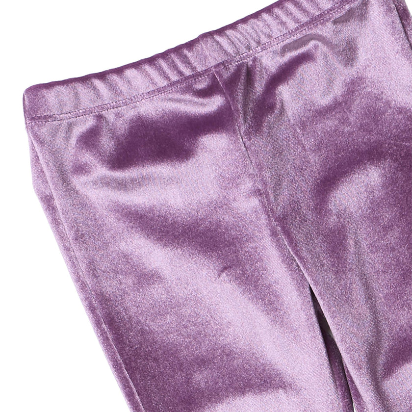 Girls Velour Legging - Lavender