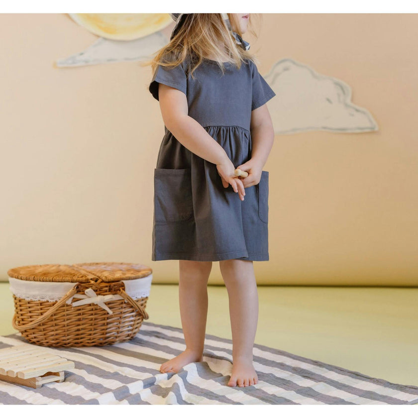 Playground Empire Waist 2-Pocket Dress, Blue