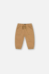 Baby Stretch Canvas Jogger Pants Beige