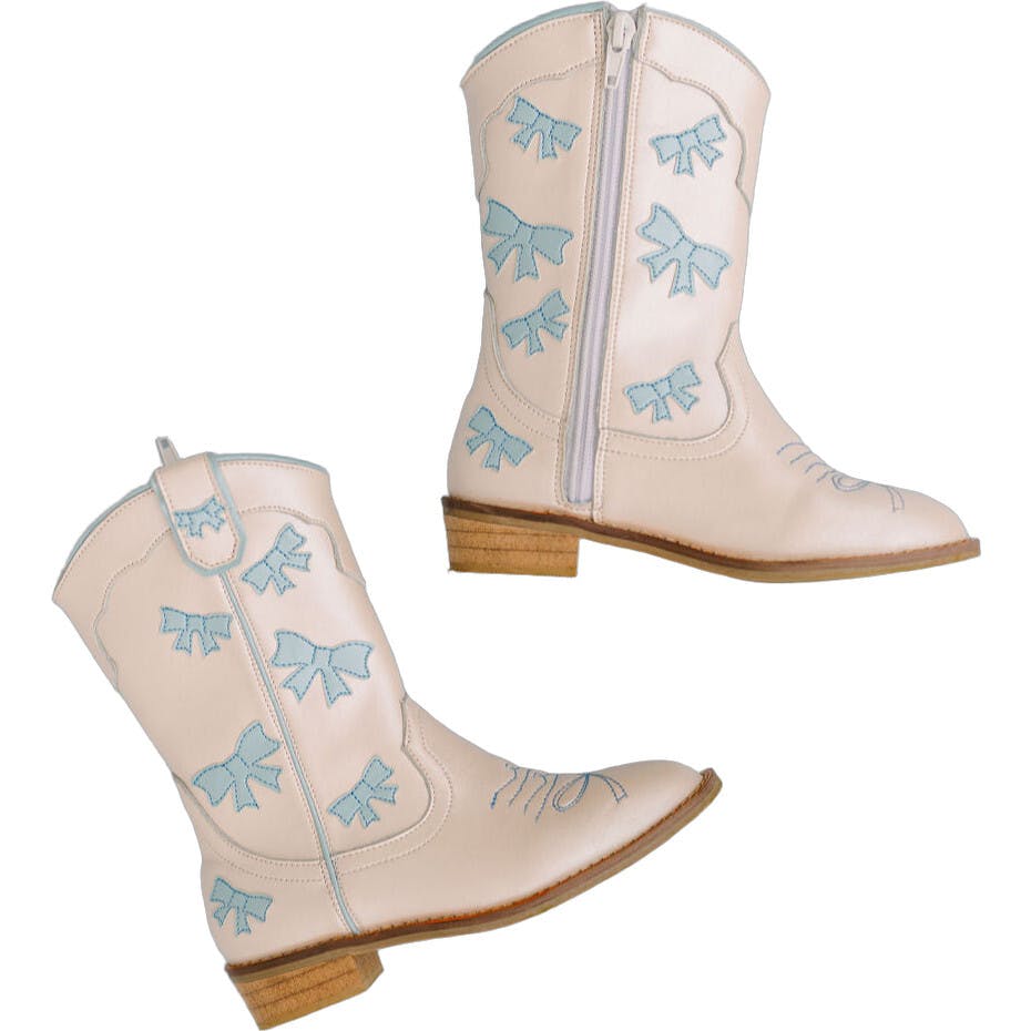 Cowgirl Baby Blue Bow Boots