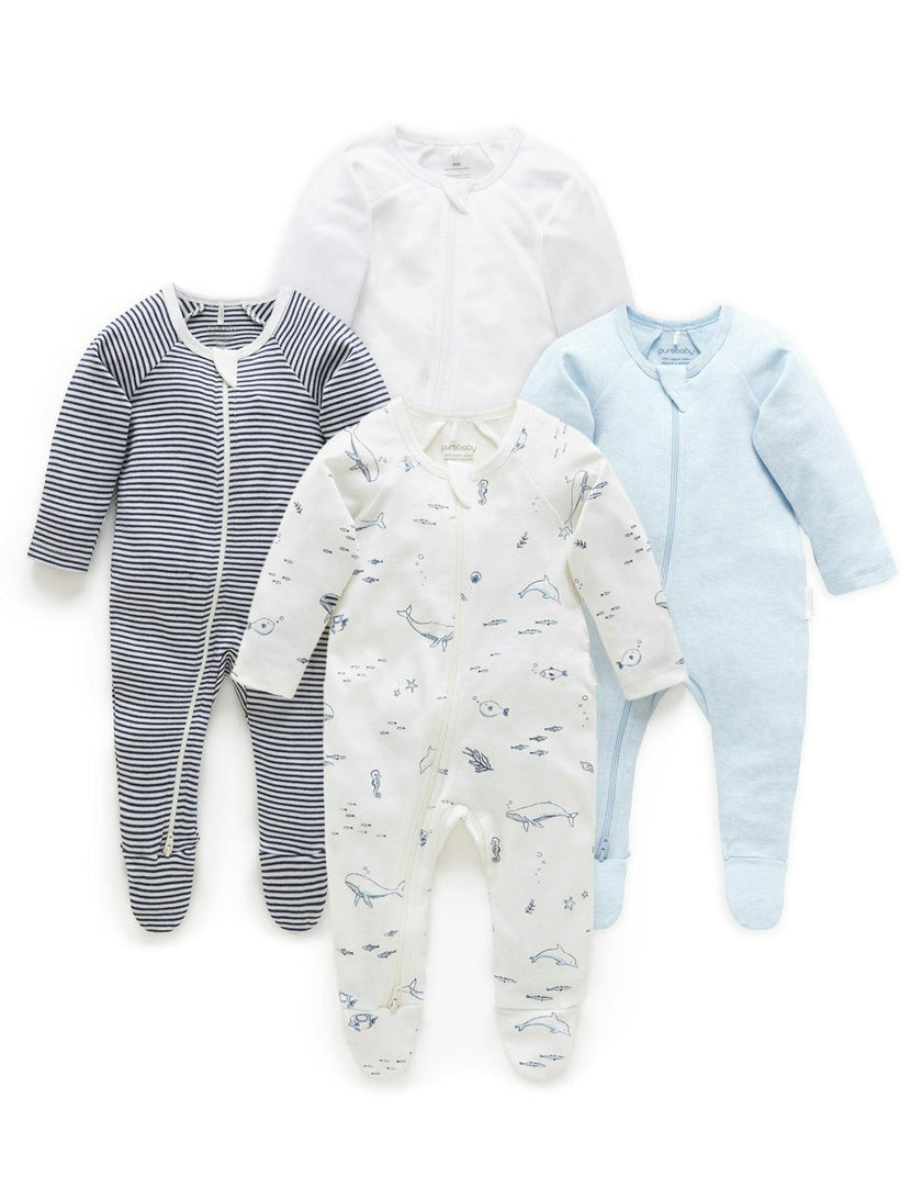 4 Pack Zip Growsuit Vanilla Nautical Pack