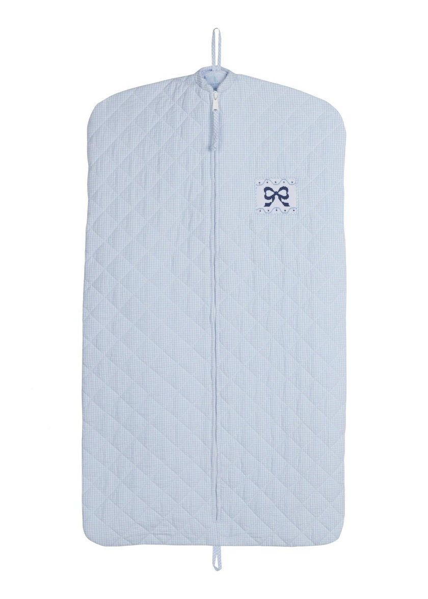 Quilted Luggage - Blue Bow
