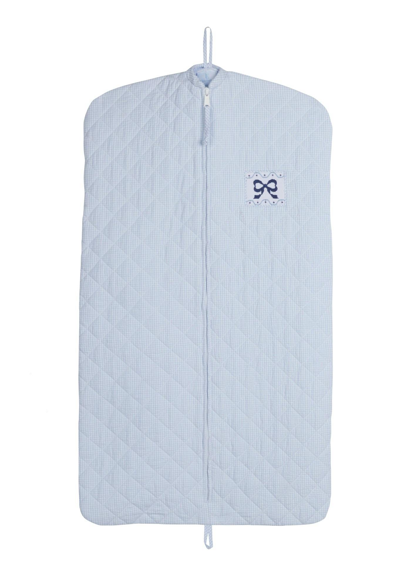 Quilted Luggage - Blue Bow