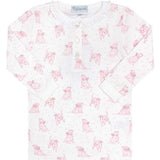Pink Puppy Love Print Pajamas
