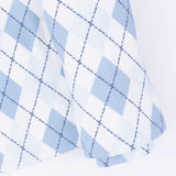 Blue Argyle - Swaddle Blanket