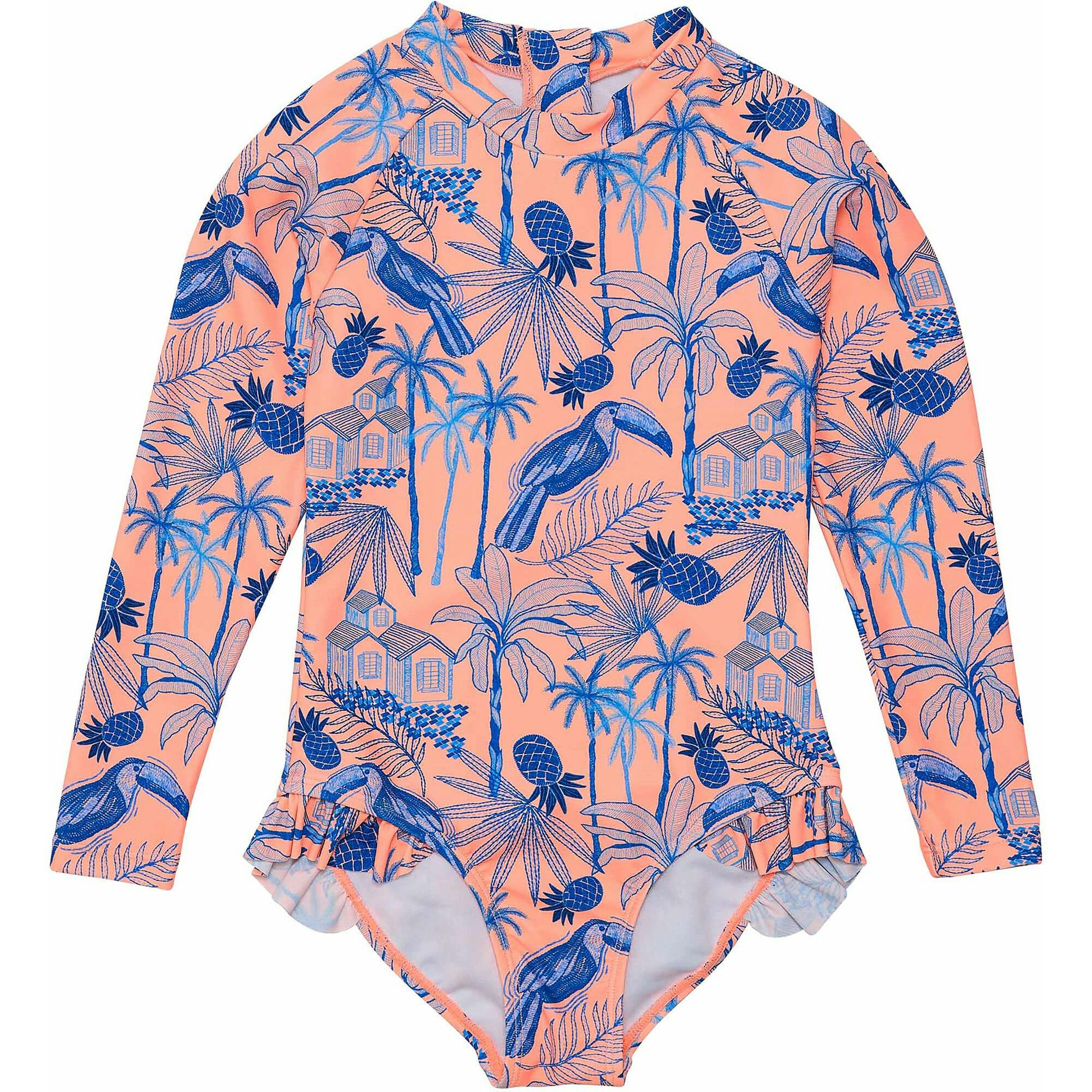 UPF50+ Sustainable High Neck Long Sleeve Leg Frill Surf Suit