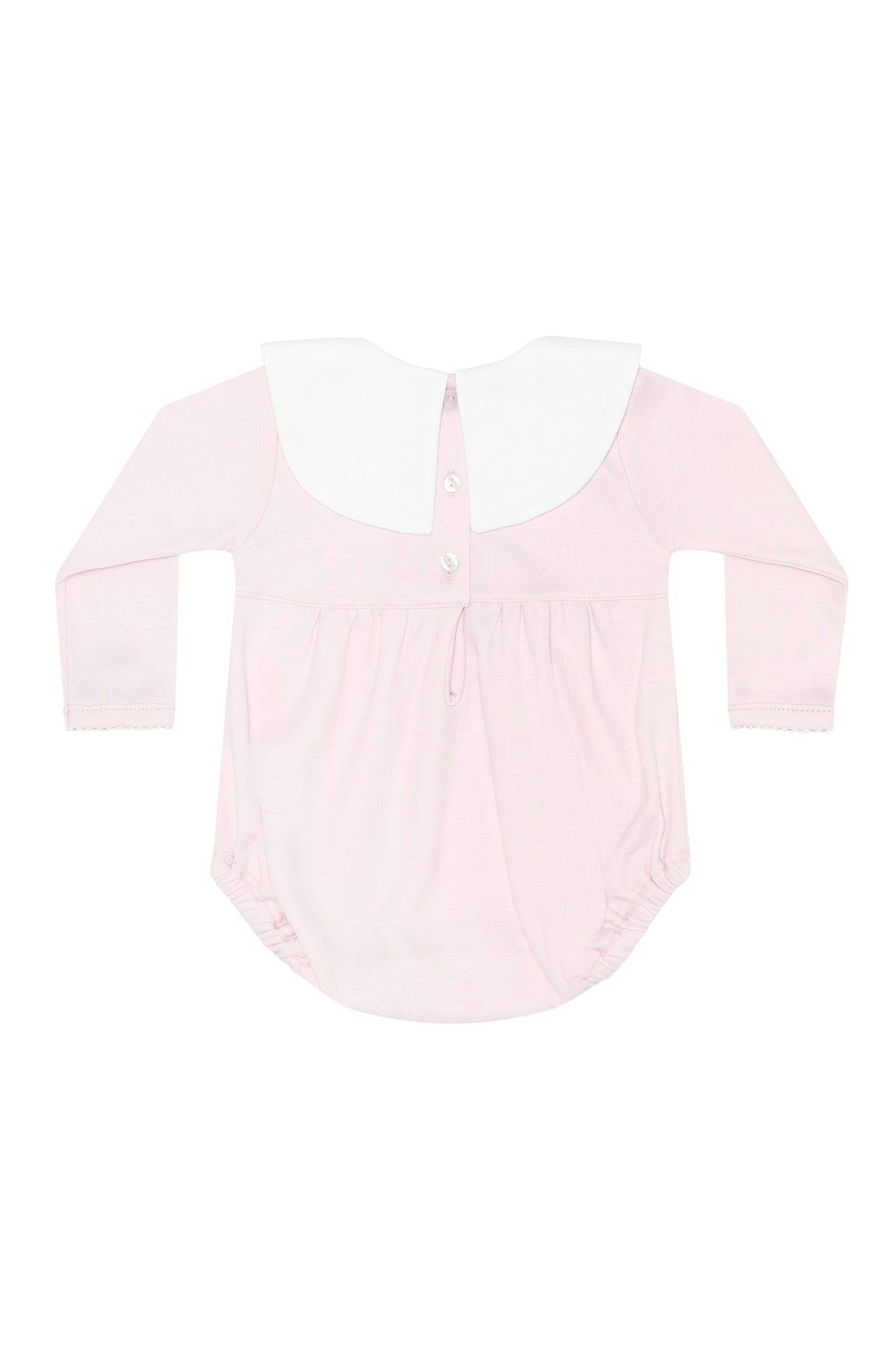 Pink Rocking Horse Embroidered Bubble LS