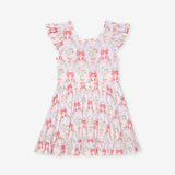 Harriet Tie Back Ruffled Twirl Dress