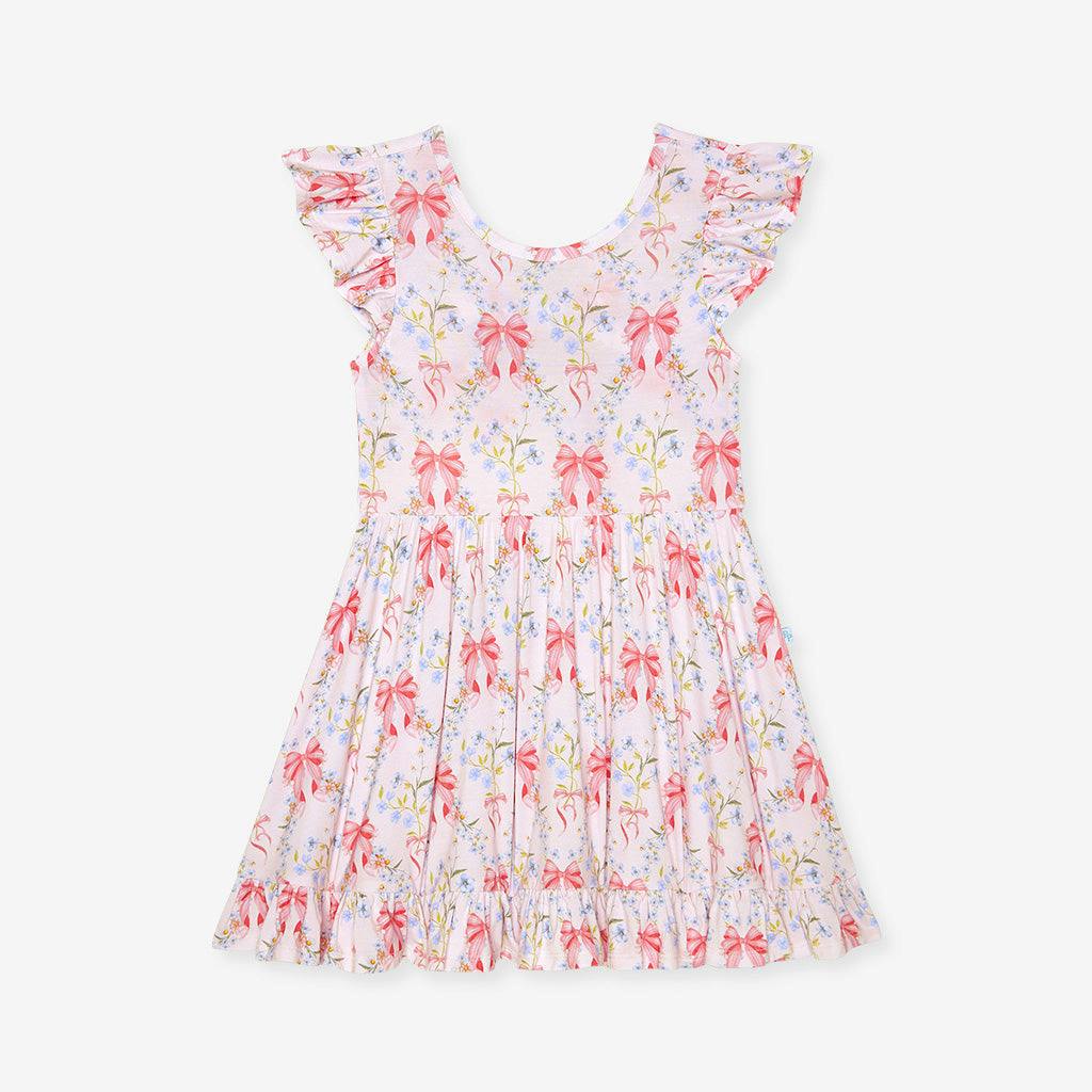 Harriet Tie Back Ruffled Twirl Dress