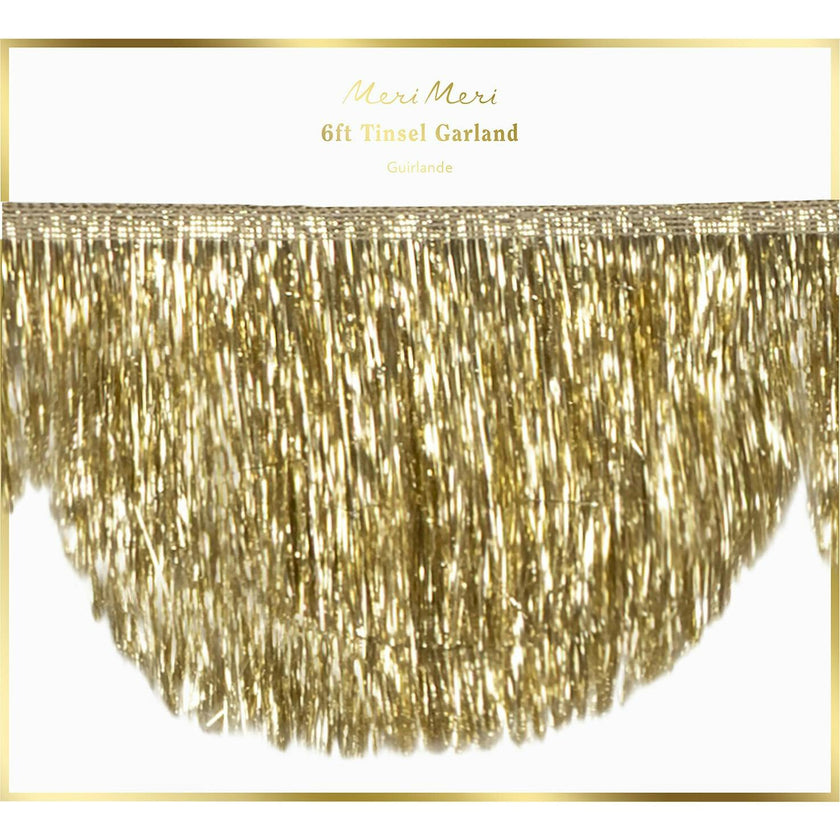 Gold Tinsel Scallop Garland