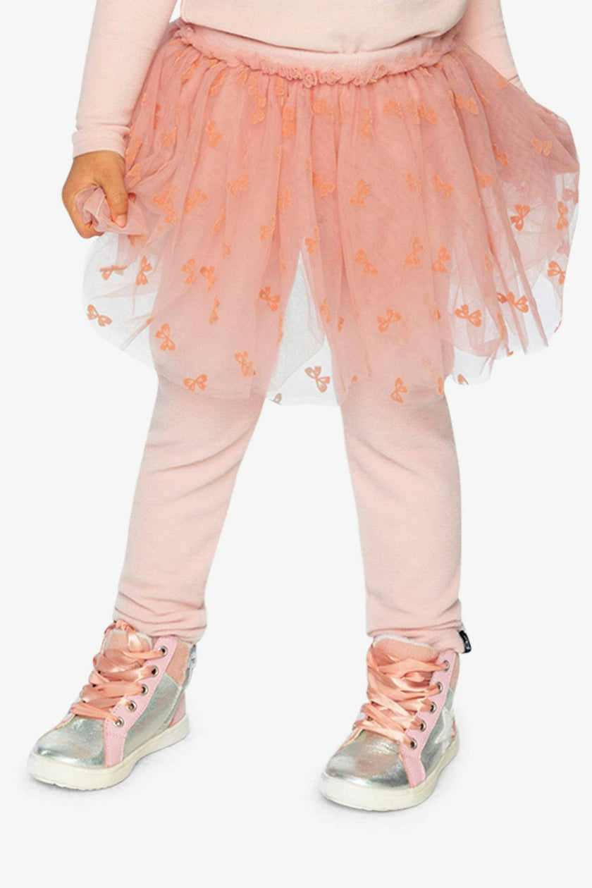Leggings With Integrated Tulle Skirt Pale Dusty Pink