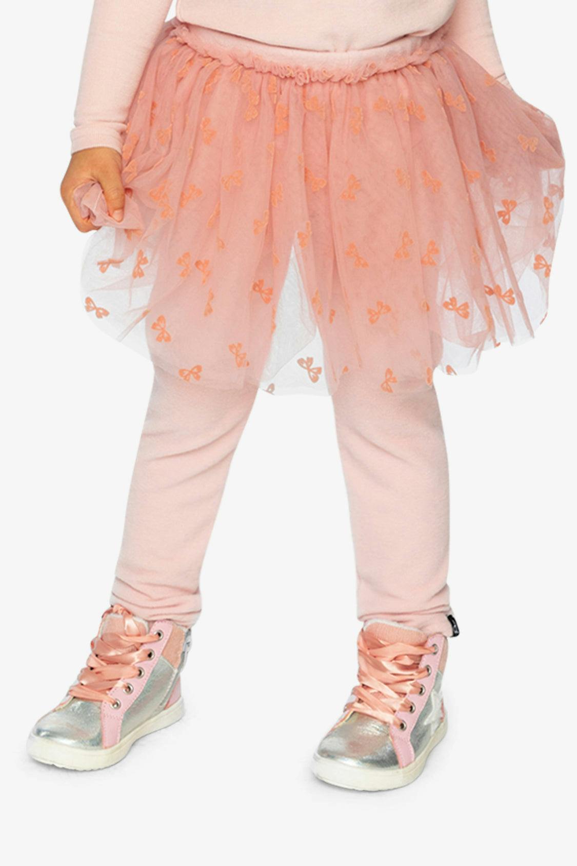 Leggings With Integrated Tulle Skirt Pale Dusty Pink