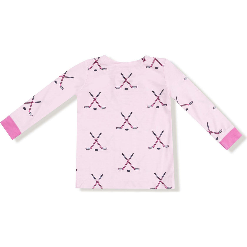Hockey - Pink - Long Sleeve Loungewear Set