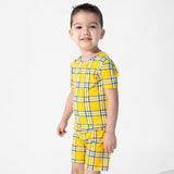 Clueless Total Betty Plaid Bamboo Kids Pajama Short Set