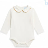Riblio Peter Pan Collar Bodysuit, Cream