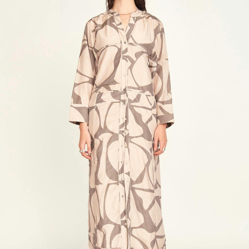 Malmo Dress in Putty Jurassic