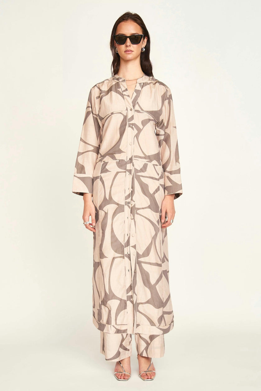 Malmo Dress in Putty Jurassic