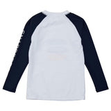 Crew Neck Contrast Long Raglan Sleeve Rashgaurd