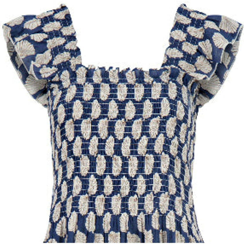 Paloma Women's Maxi Dress Shell Beach Navy, Blue