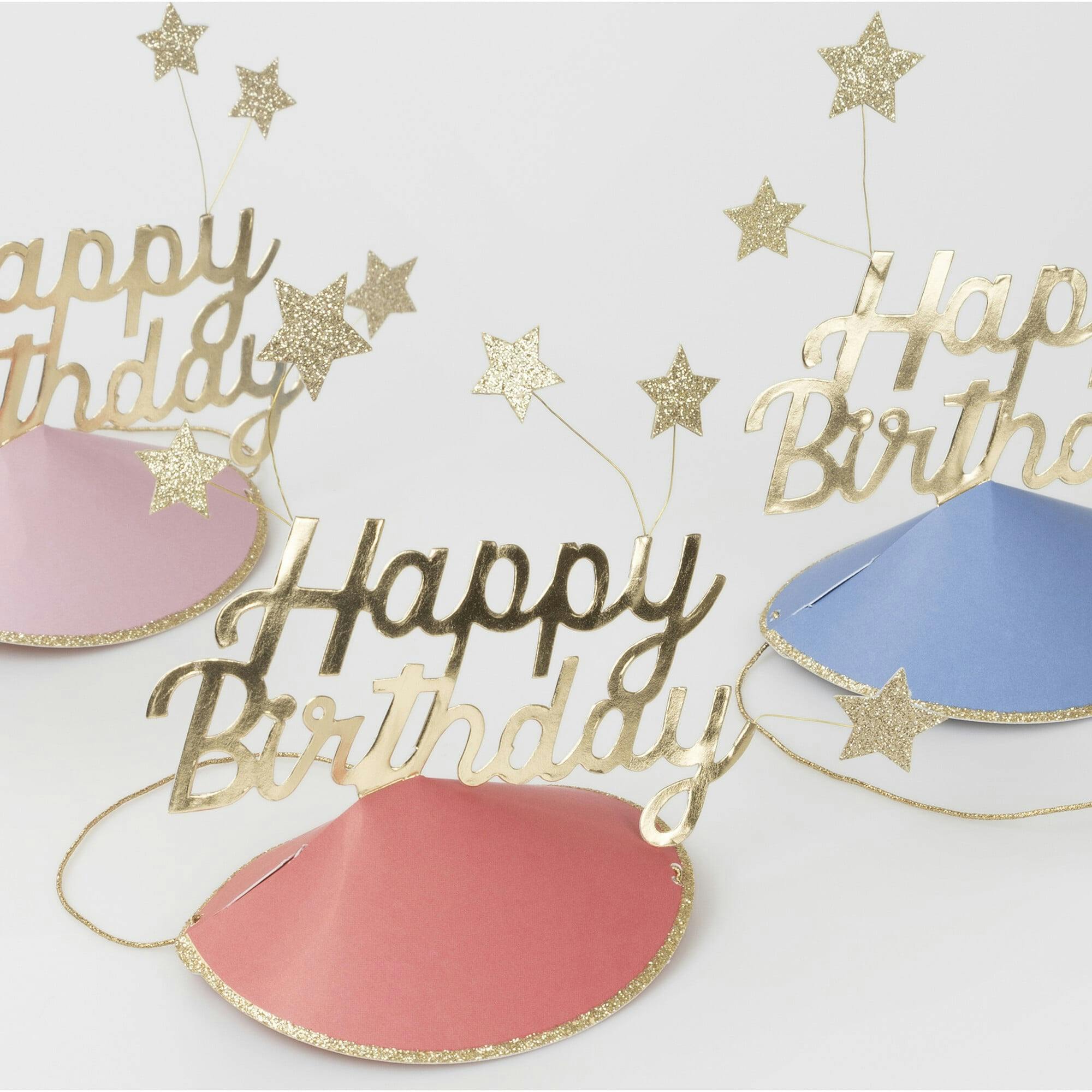 Happy Birthday & Stars Party Hats