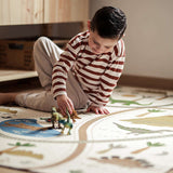 Flat Woven Graphic Print Rectangular Play Rug