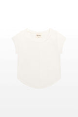 Rayon Rib Exposed Cap Sleeve Tee