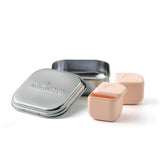GrowBento: All Ages Bento Box - Chrome + Peach