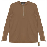 Ribbed Henley Maternity Top