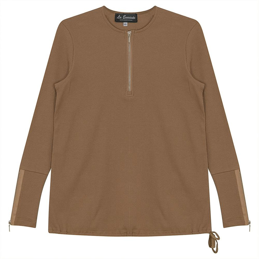 Ribbed Henley Maternity Top