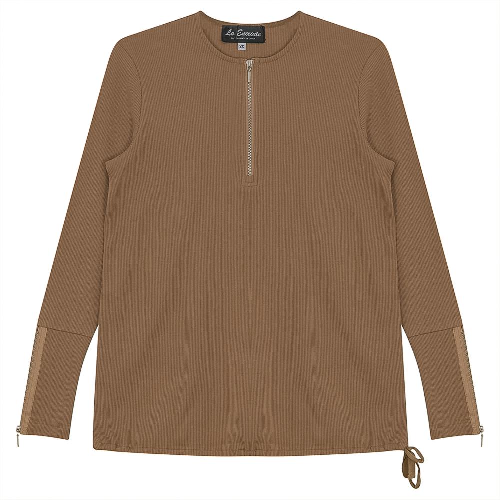 Ribbed Henley Maternity Top