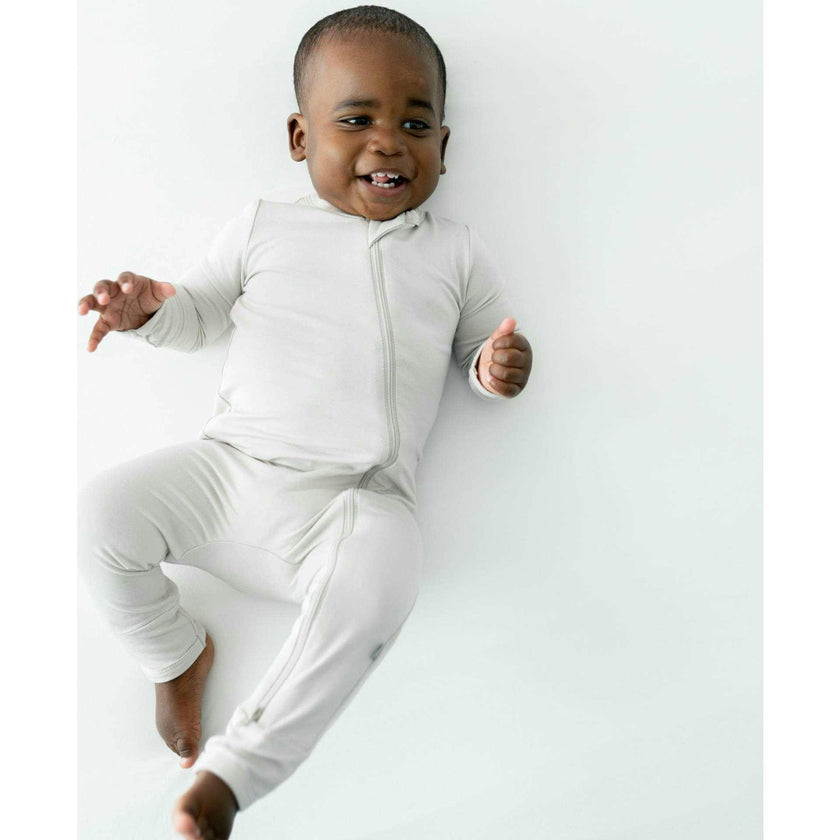 Zippered Romper, Oat