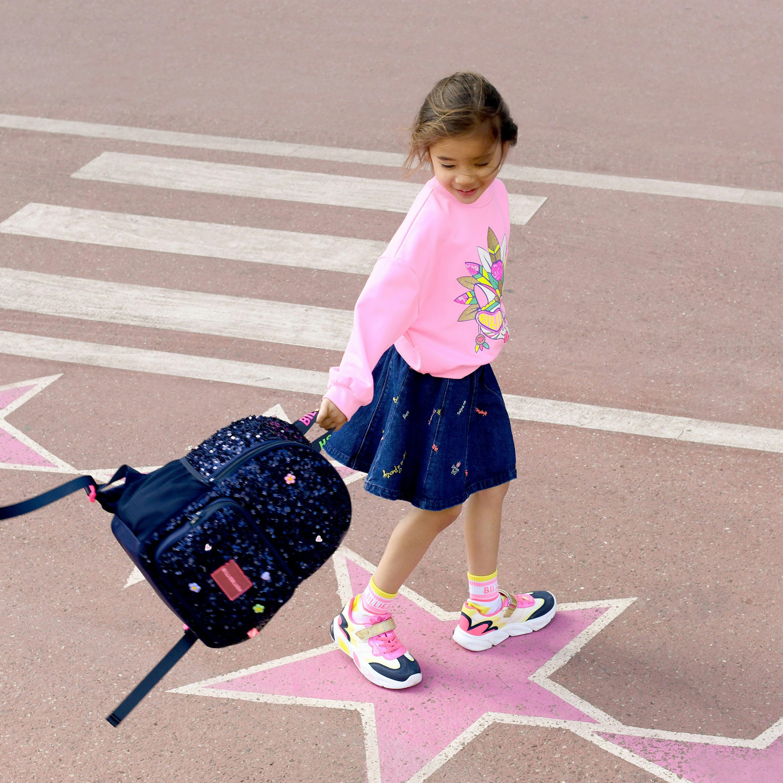 Navy Sequin Charm School Backpack