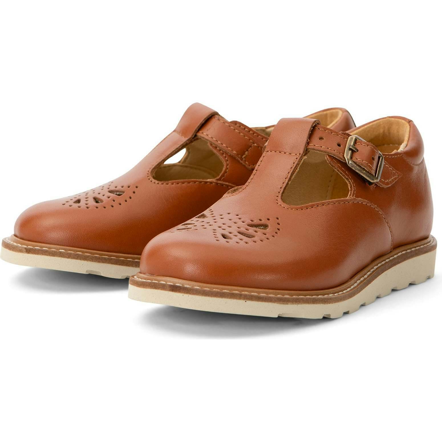 Rosie T-Bar Shoe Chestnut Brown, Brown