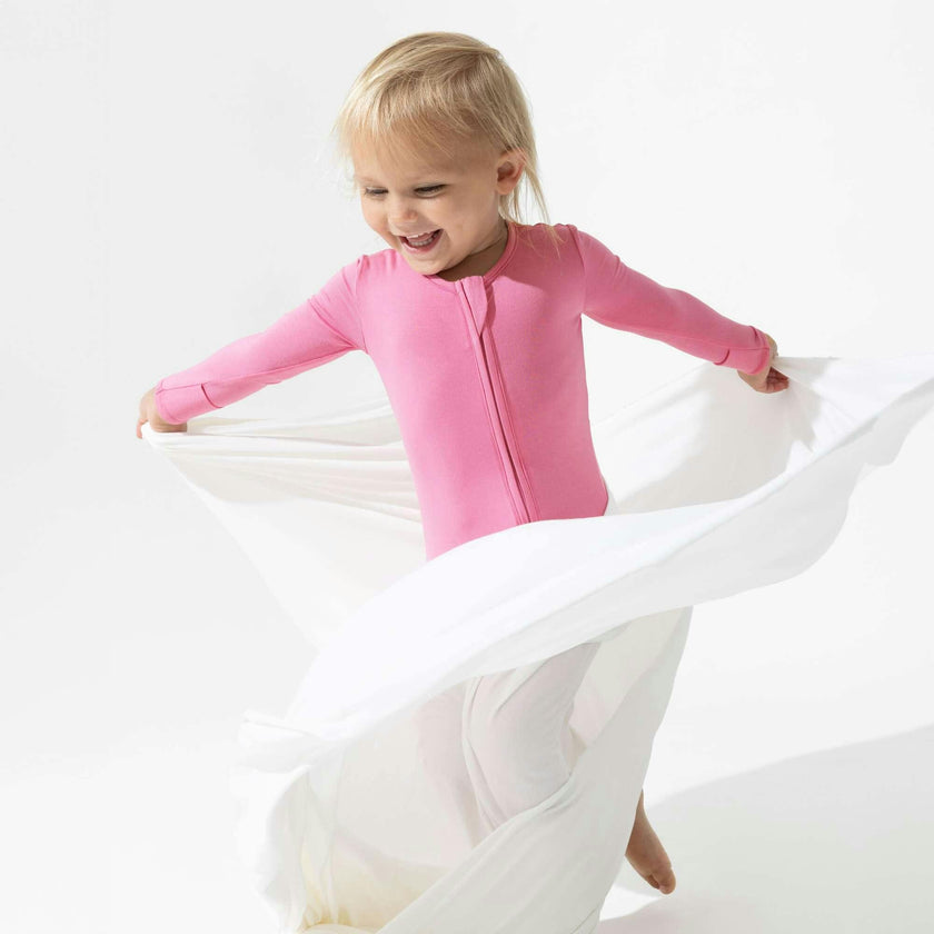 Bubblegum Pink Bamboo Convertible Footie