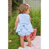 Embroidered Bow Back Bloomer Set - Watermelon