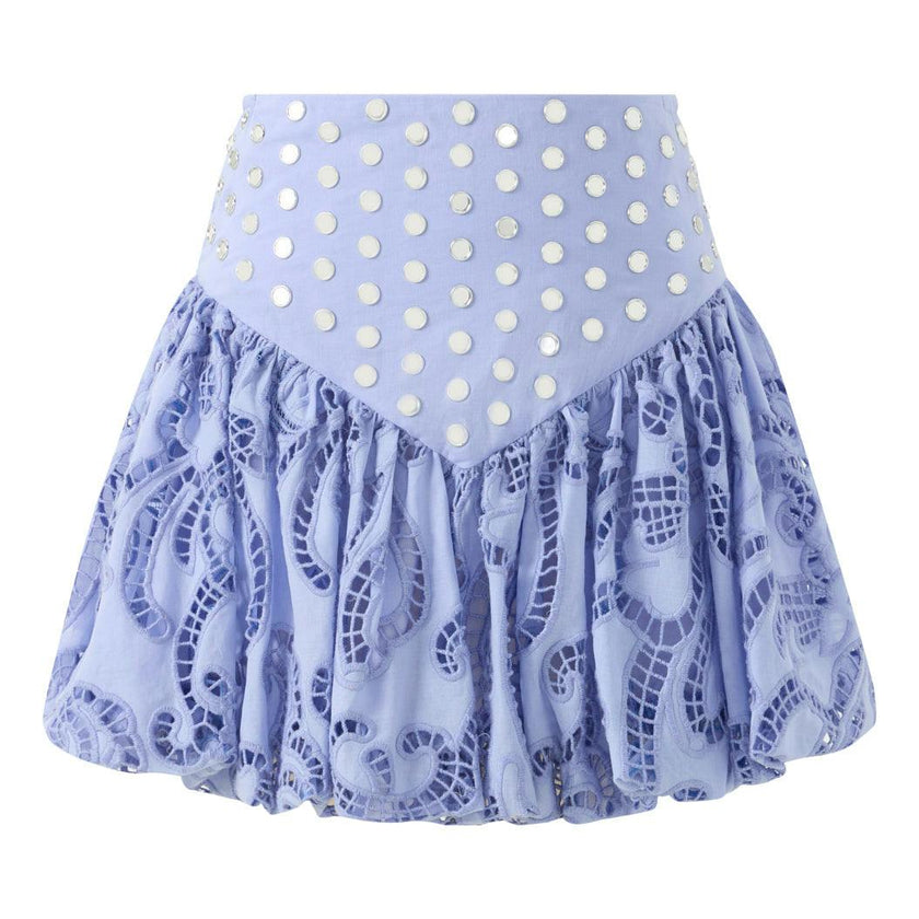 Luciana Embroidered Bubble Mini Skirt