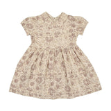 Pleated Garden Short Sleeve Dress