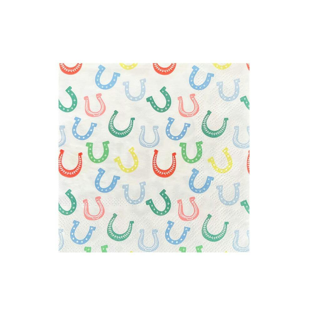 Wild West Horseshoe Print Petite Napkins