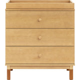 Gelato 3-Drawer Changer Dresser with Vegan Tan Leather Feet