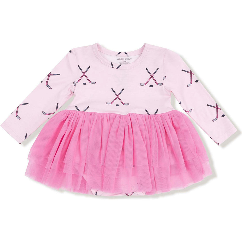 Hockey - Pink - Long Sleeve Tutu Bodysuit