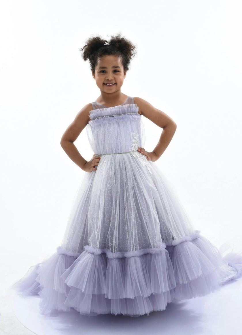 Purple Thelma Tulle Gown