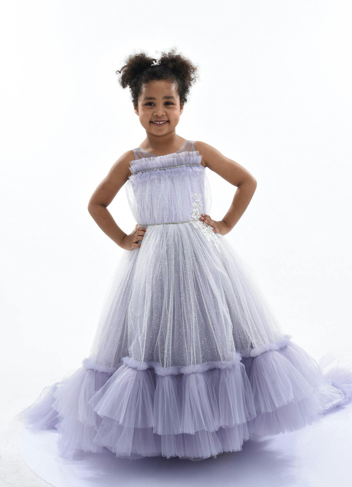 Purple Thelma Tulle Gown
