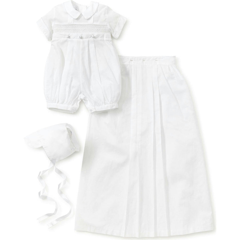 Phillip S/S Convertible Christening Gown & Hat Set