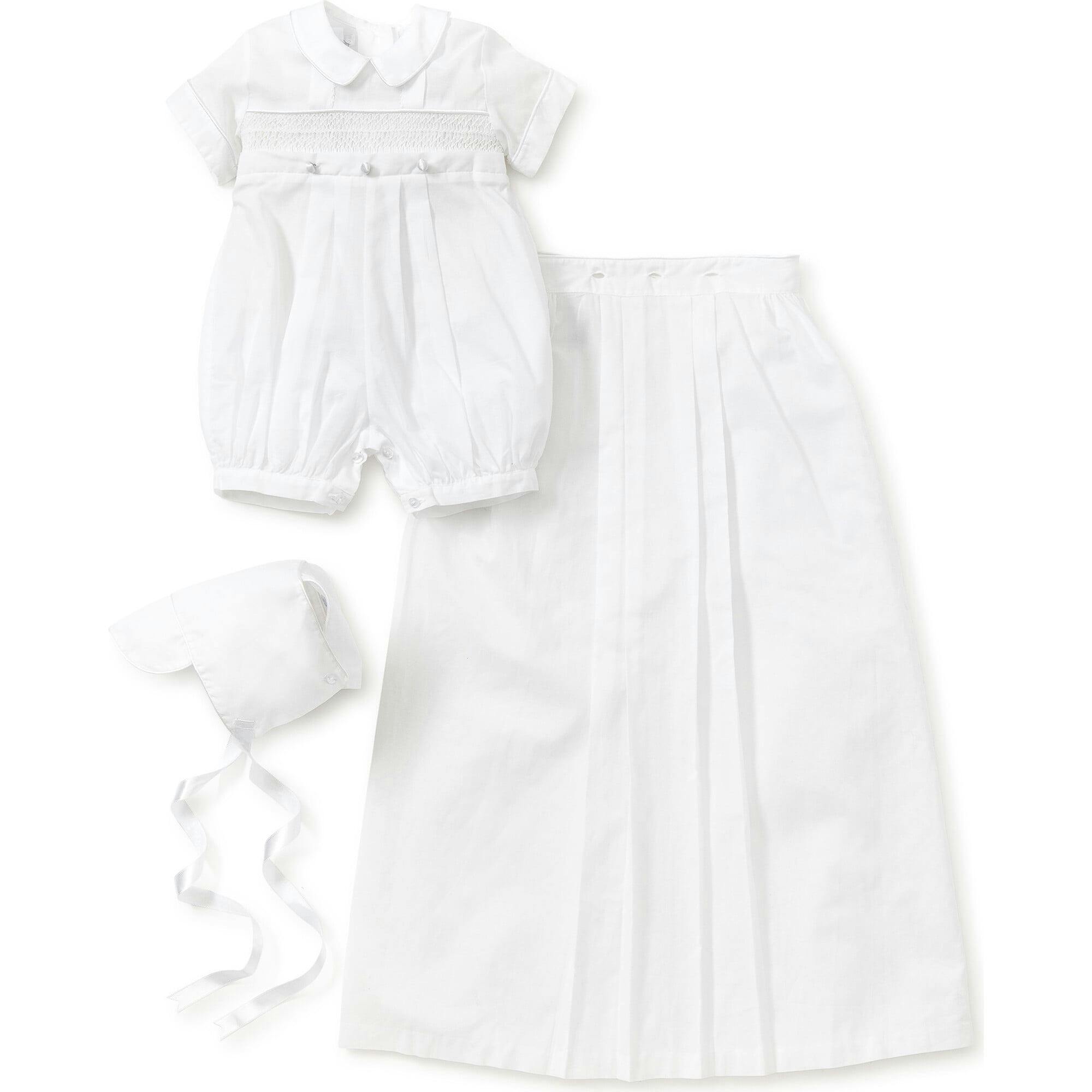 Phillip S/S Convertible Christening Gown & Hat Set