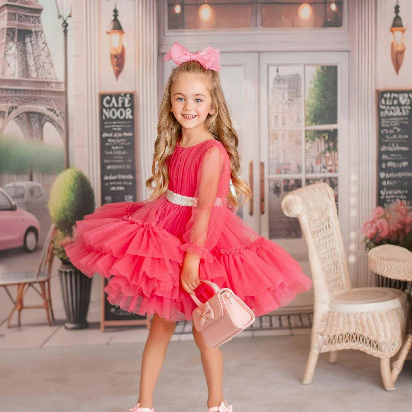Parisian Rosé Tulle Party Dress
