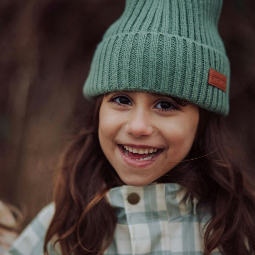 Knit Beanie Wide Rib | Fern
