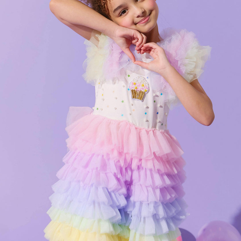 Cupcake Pearl Tulle Dress