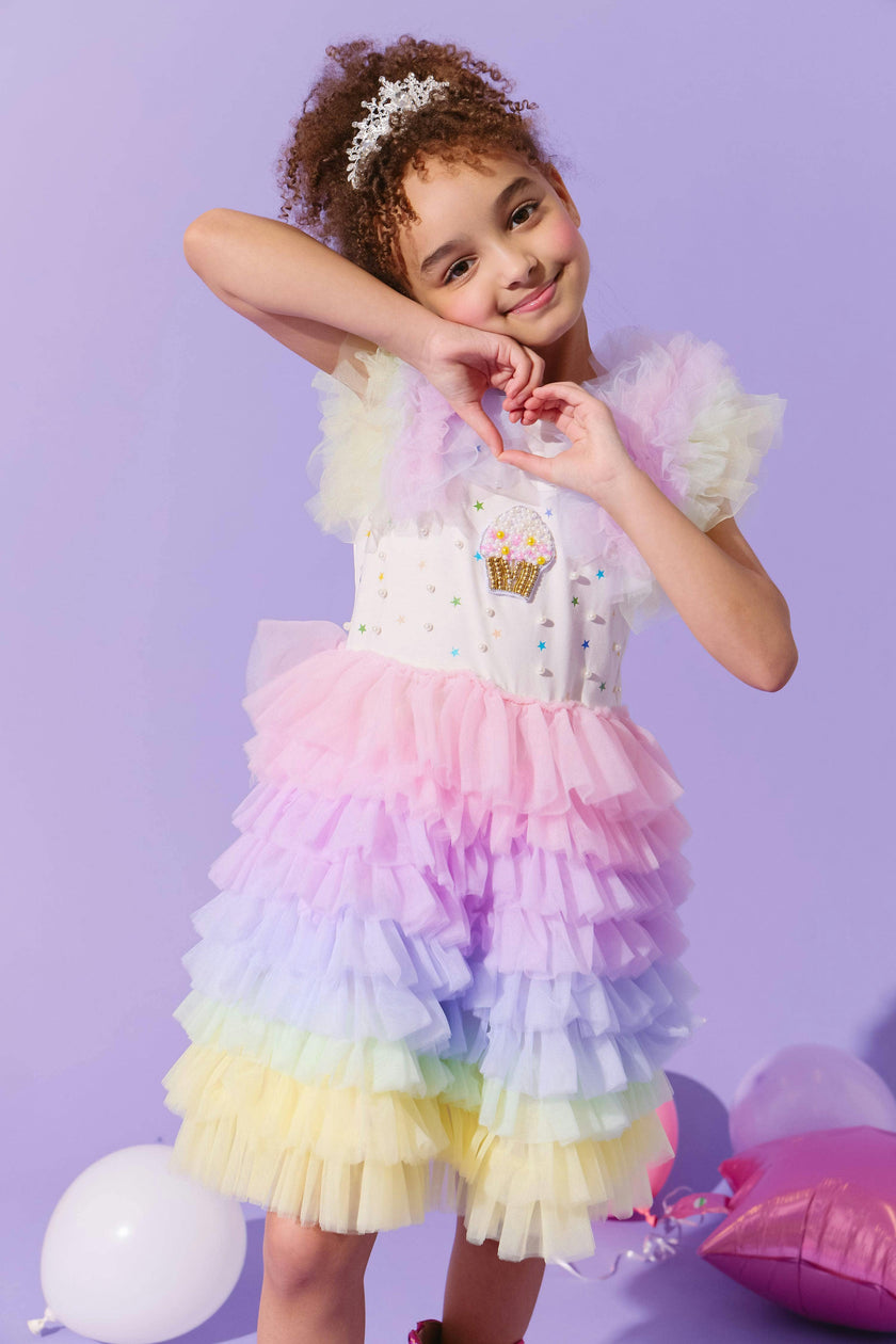 Cupcake Pearl Tulle Dress