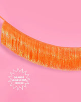 Orange Fringe Banner - iridescent banner