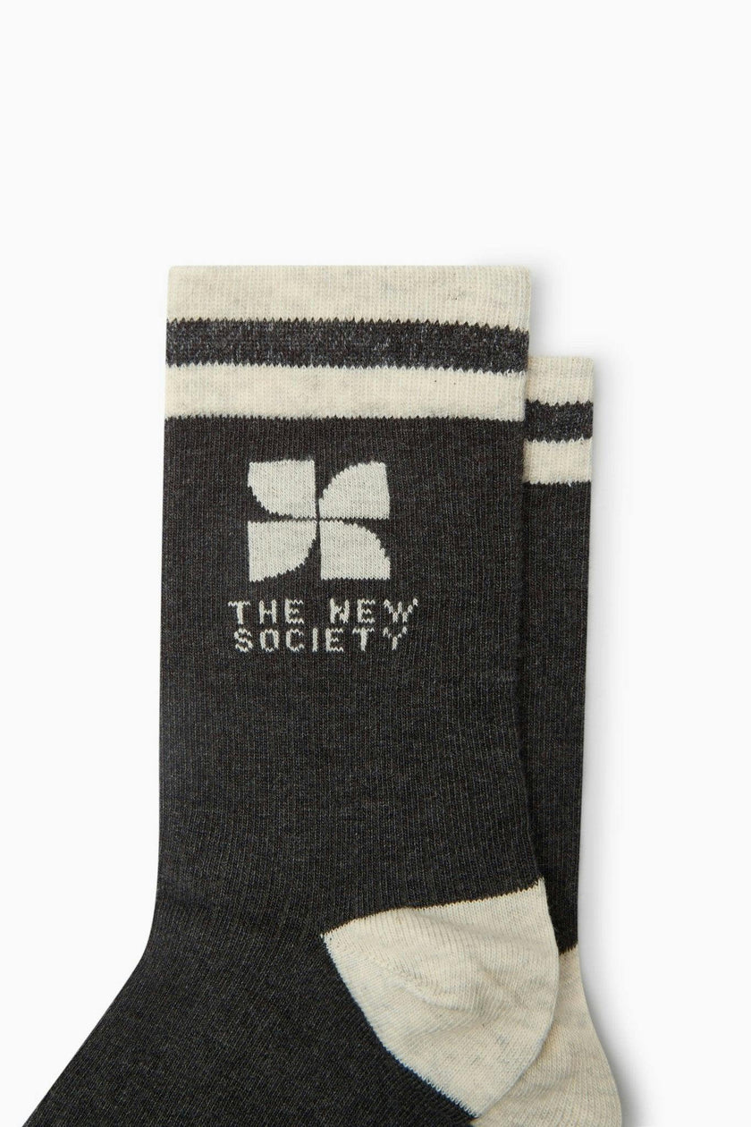 TNS Logo Socks Dark Grey Melange